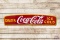 Canadian Drink Coca-Cola Ice Cold Porcelain Truck Valance Sign TAC 9