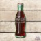 1951 Coca-Cola Bottle Shaped Embossed Metal Sign TAC 9