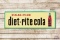 Sugar Free Diet Rite Cola w/ Bottle Metal Sign TAC 9.5