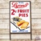 We Sell Lyon Fruit Pies Single Sided Porcelain Curb Sign TAC 9