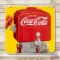 1939 Drink Coca-Cola w/ Motor Boat Style Fountain Dispenser Porcelain Sign TAC 9.25