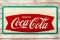 1964 6' Drink Coca-Cola Fishtail Logo & Privilege Panel Metal Sign TAC 9