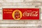 Drink Coca-Cola & Six Pack Embossed Metal Sign TAC 7.75
