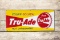 1959 Drink Tru-Ade & Bottle Cap Logo Metal Sign TAC 8.9