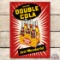 Drink Double Cola & Six Pack Image Metal Sign TAC 9.25