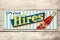 Drink Hires w/ Bottle Embossed Metal Sign TAC 8.5