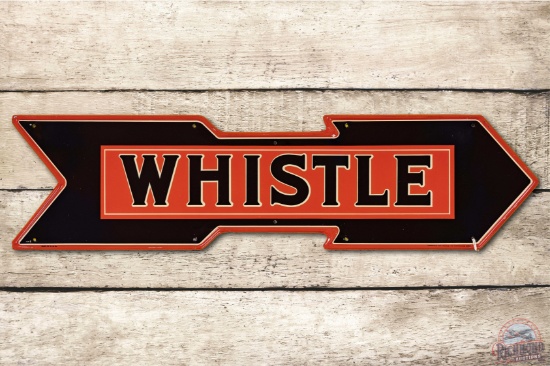 Whistle Right Facing Metal Arrow Sign TAC 9.25