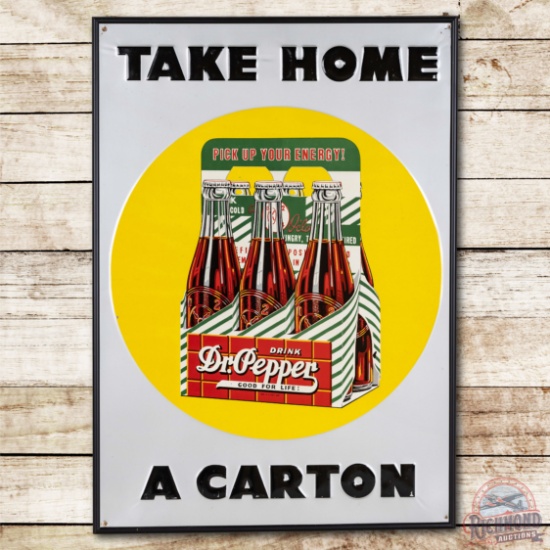 Dr. Pepper "Take Home a Carton" Metal Sign TAC 9