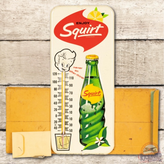 NOS Enjoy Squirt w/ Logo Metal Thermometer & Original Box TAC 9.5