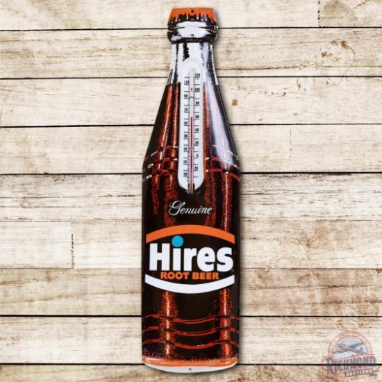 Genuine Hires Root Beer Bottle Shaped Metal Thermometer TAC 8.9