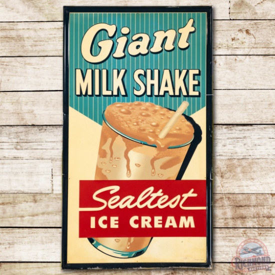 Sealtest Ice Cream "Giant Milk Shake" Metal Sign TAC 8.75