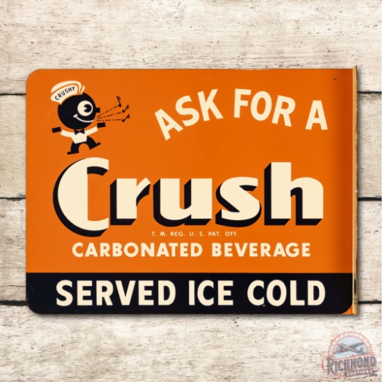 Ask for Orange Crush Served Ice Cold & Crushy Metal Flange Sign TAC 9.25