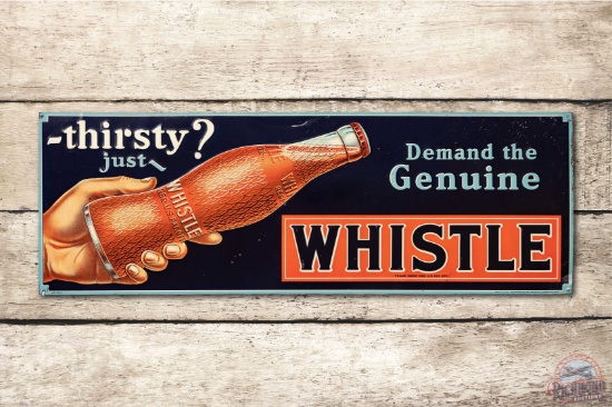 Thirsty? "Demand the Genuine" Whistle Metal Sign TAC 8.5