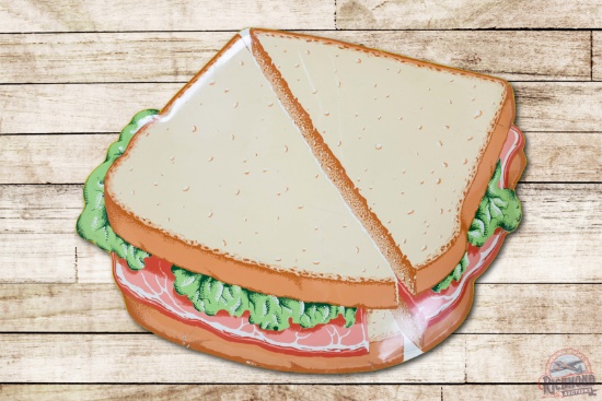 Coca-Cola BLT Sandwich Metal Sign TAC 8.75