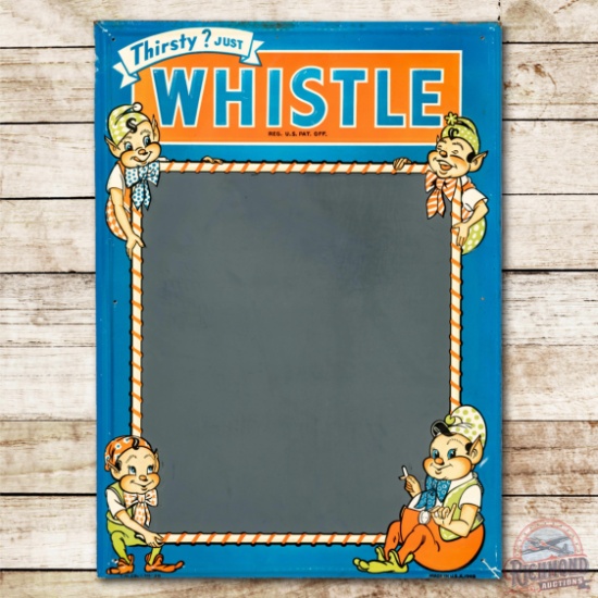 1948 Whistle Menu Board & Elves Metal Sign TAC 8.75