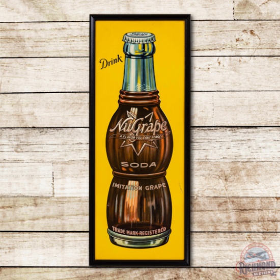 Drink NuGrape Embossed Metal Vertical Sign TAC 8.75