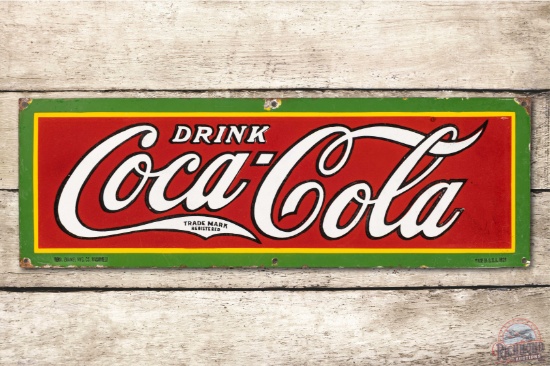 1929 Drink Coca-Cola Porcelain Sign TAC 8.5