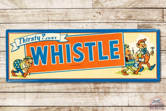 1948 Whistle & 3-Elves Metal Sign TAC 8.25