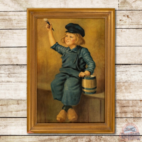 Framed Dutch-Boy Paint Cardboard Sign TAC 8.75
