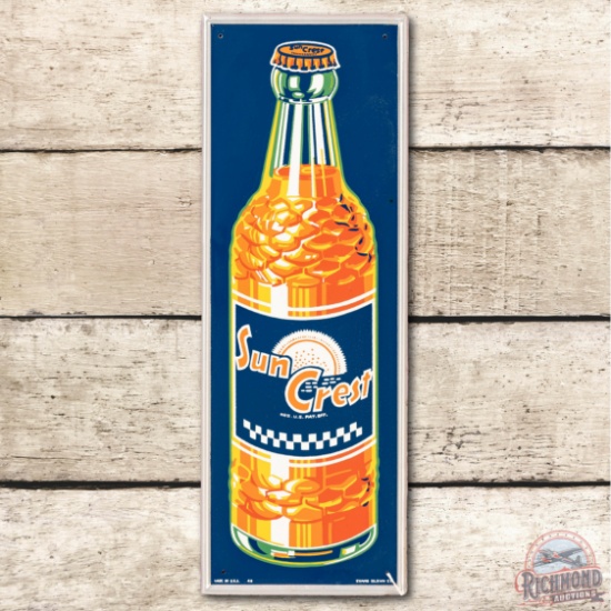 1948 Sun Crest & Bottle Metal Sign TAC 9