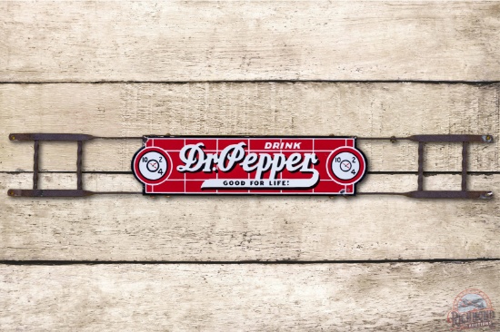 Drink Dr. Pepper at 10-2-4 Porcelain Door Push Sign TAC 8.25