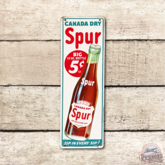 Canada Spur "Zip In Every Sip!" Metal Door Push Sign TAC 9
