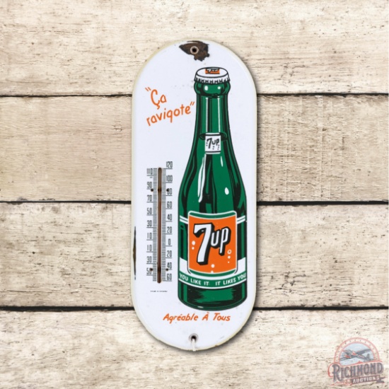 7up "You Like It, It Likes You" Porcelain Thermometer TAC 8.25