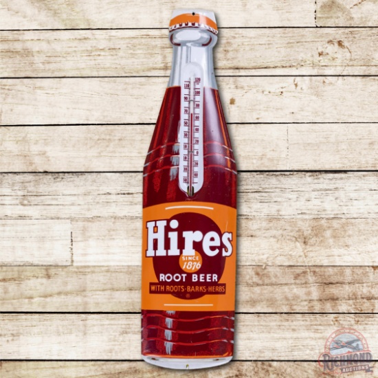 Hires Root Beer Bottle Shaped Metal Thermometer TAC 8.75