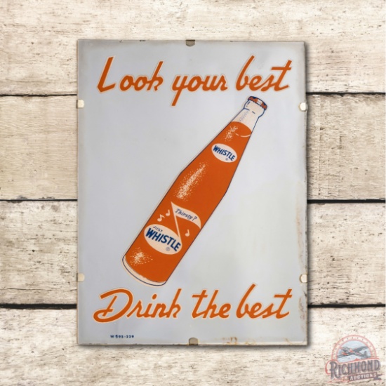 Whistle "Look Your Best Drink the Best" Advertising Mirror Sign TAC 9