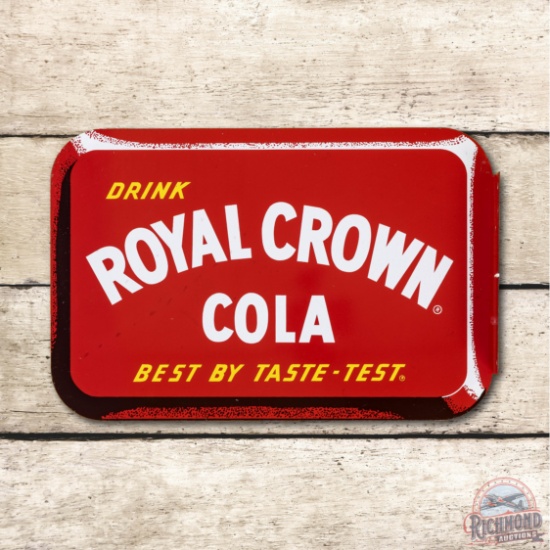 Drink Royal Crown Cola Metal Flange Sign TAC 9.5