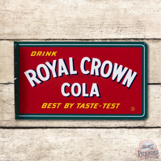 Drink Royal Crown Cola Metal Flange Sign TAC 8.5