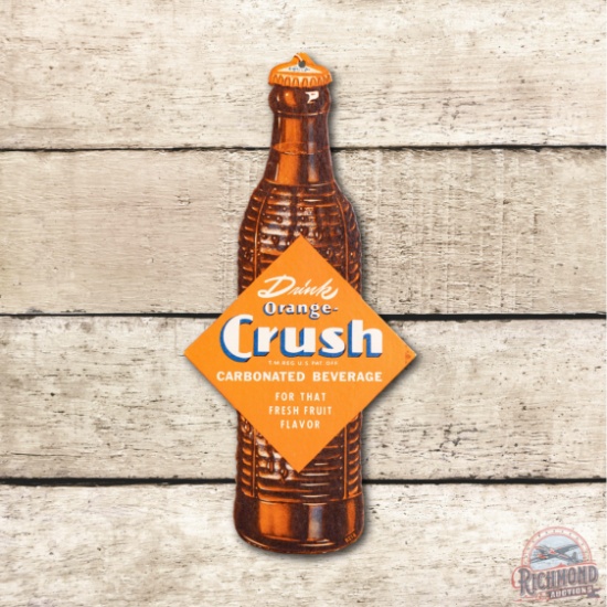 Drink Orange-Crush Bottle Cardboard Sign TAC 8.9