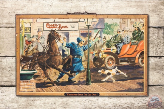 Cook's Beer "Preferred Since The Old Days" Metal Sign TAC 7.5