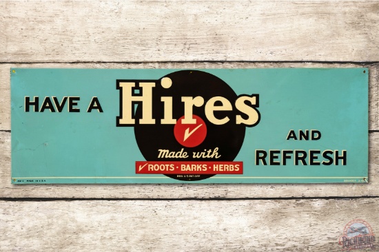 Have a Hires and Refresh Embossed Metal Sign TAC 8.75