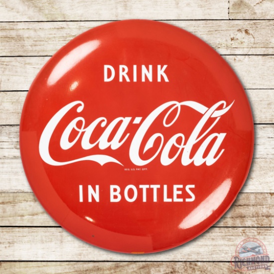 36" Drink Coca-Cola in Bottles Porcelain Button Sign TAC 8