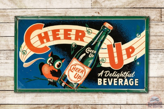 56" Cheer Up w/ Bottle & Owl Logos Metal Sign TAC 7