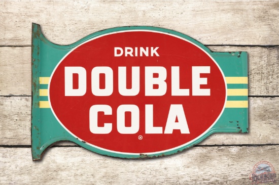 Drink Double Cola Metal Flange Style Sign TAC 7.5