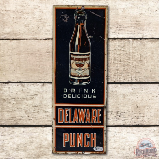 Drink Delicious Delaware Punch & Early Bottle Metal Sign TAC 7