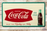 Drink Coca-Cola Ice Cold & Bottle Metal Sign TAC 9
