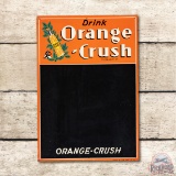 1937 Drink Orange-Crush Metal Menu Board Sign TAC 9