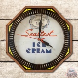 Sealtest Southern Dairies Ice Cream Octagon Spinner Neon Advertising Clock TAC 7.5