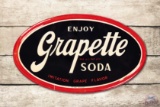 1949 Enjoy Grapette Soda Metal Sign TAC 9