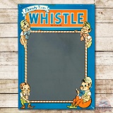 1948 Whistle Menu Board & Elves Metal Sign TAC 8.75