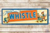 1948 Whistle & 3-Elves Metal Sign TAC 8.25