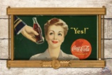 Coca-Cola Yes! The Global High Sign Cardboard Sign & Original Frame TAC 7