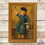 Framed Dutch-Boy Paint Cardboard Sign TAC 8.75