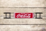 Drink Coca-Cola Logo In Tail Porcelain Door Push Sign TAC 9.5
