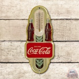 Drink Coca-Coca w/ 2 Bottles Metal Thermometer TAC 8.75