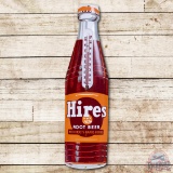 Hires Root Beer Bottle Shaped Metal Thermometer TAC 8.75