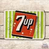 7up w/ Logo Metal Flange Sign TAC 7.25